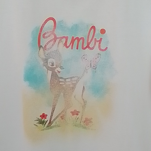 Disney's Bambi White Cotton T-shirt-Size US L - Picture 3 of 4